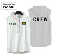 Thumbnail for CREW & Text Designed Hooded Tank Tops