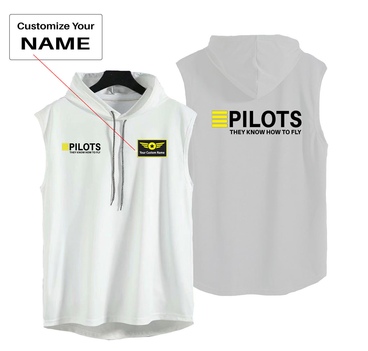 Pilots They Know How To Fly Designed Hooded Tank Tops