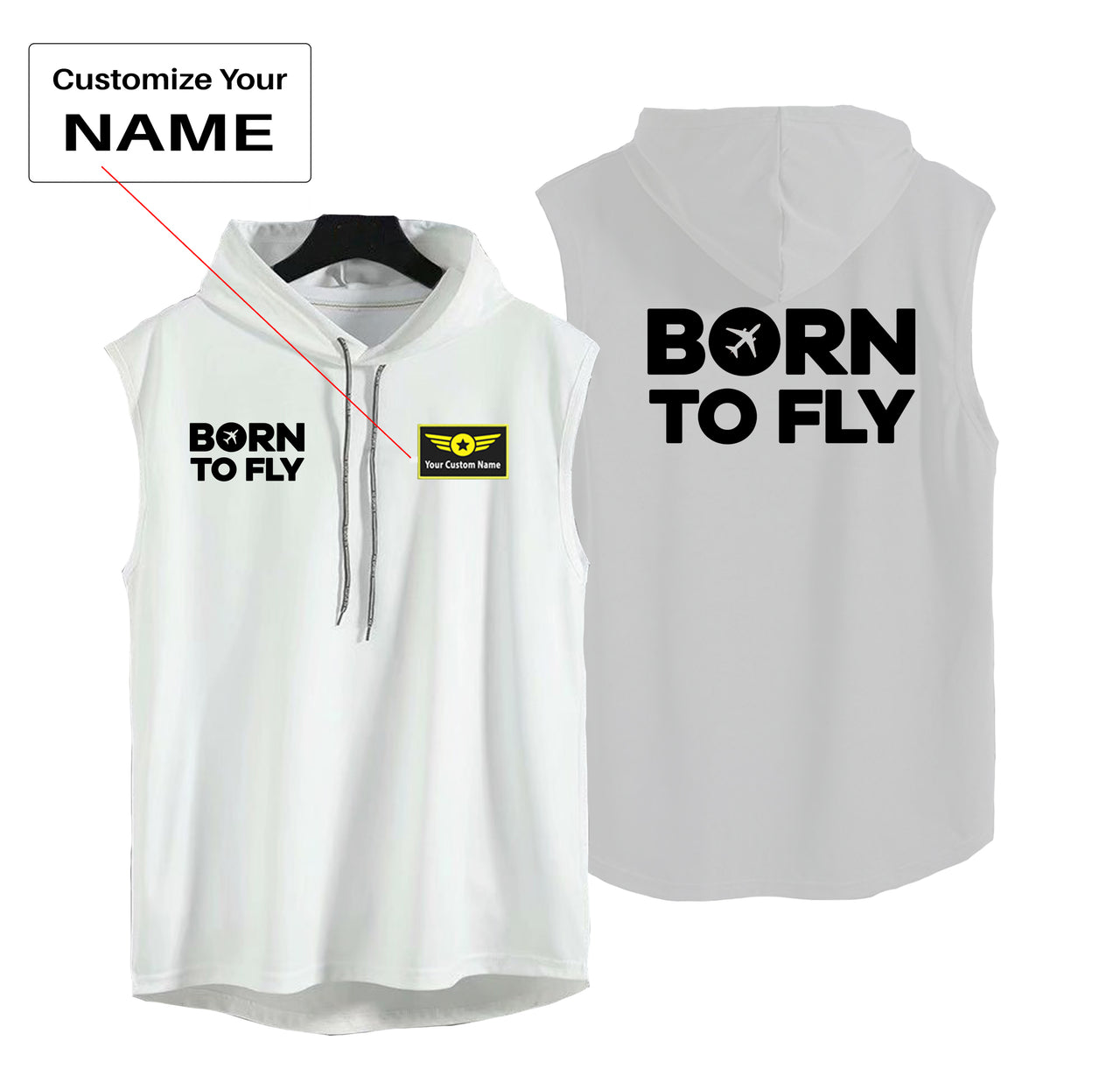 Born To Fly Special Designed Hooded Tank Tops