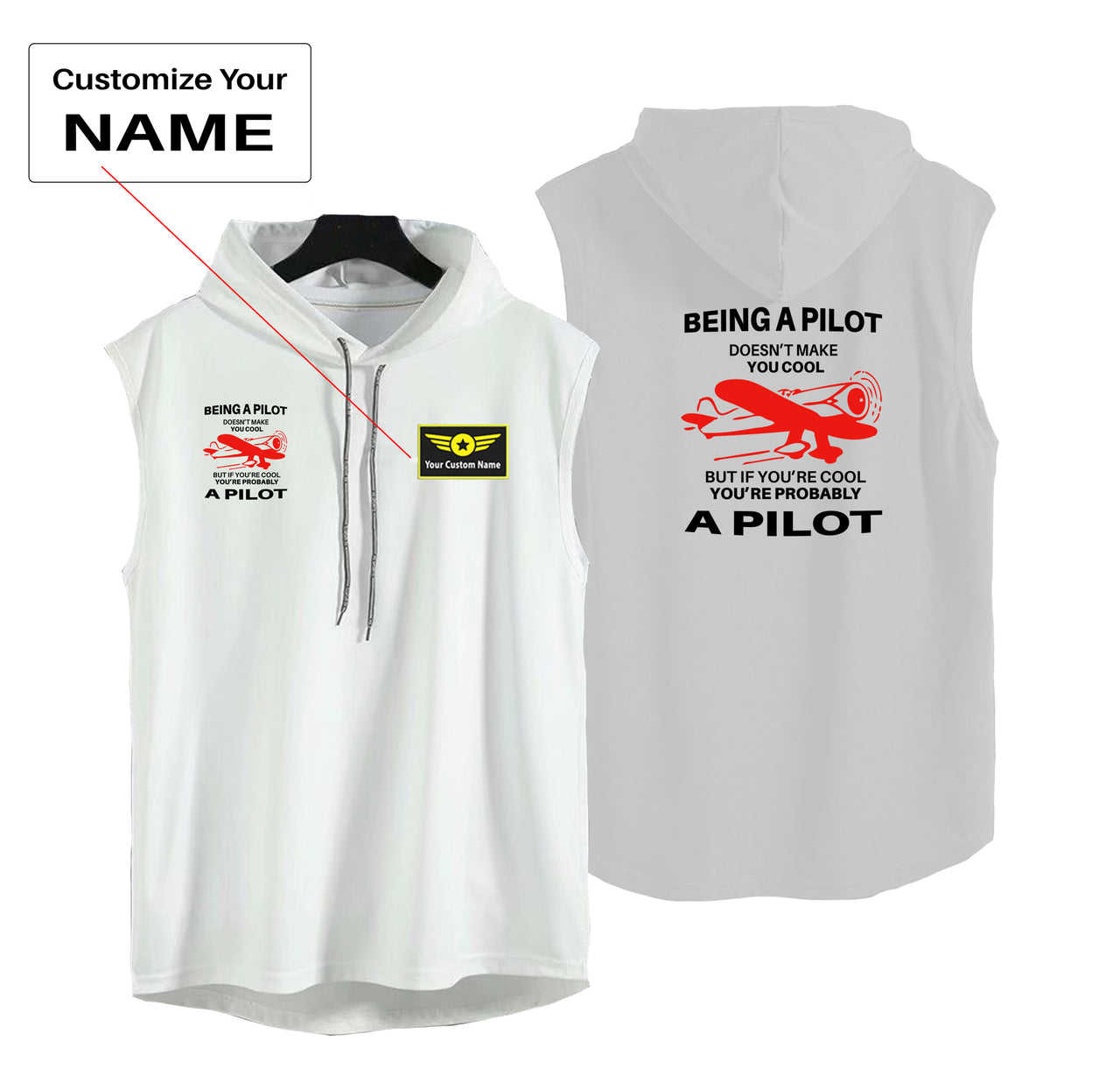 If You're Cool You're Probably a Pilot Designed Hooded Tank Tops