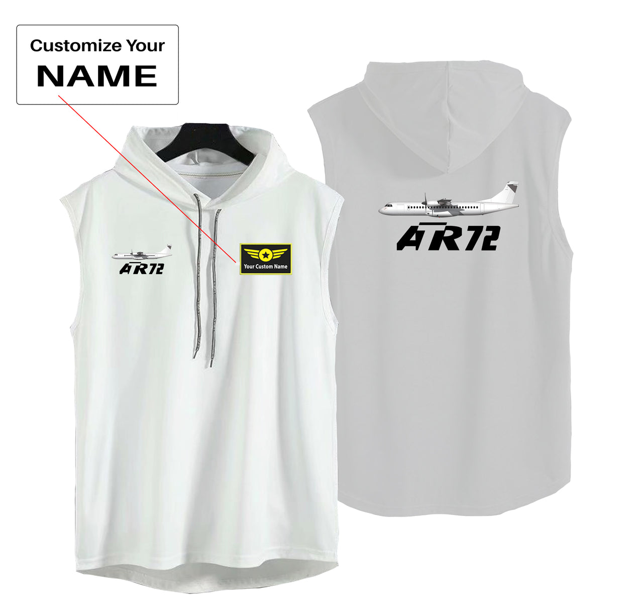 The ATR72 Designed Hooded Tank Tops