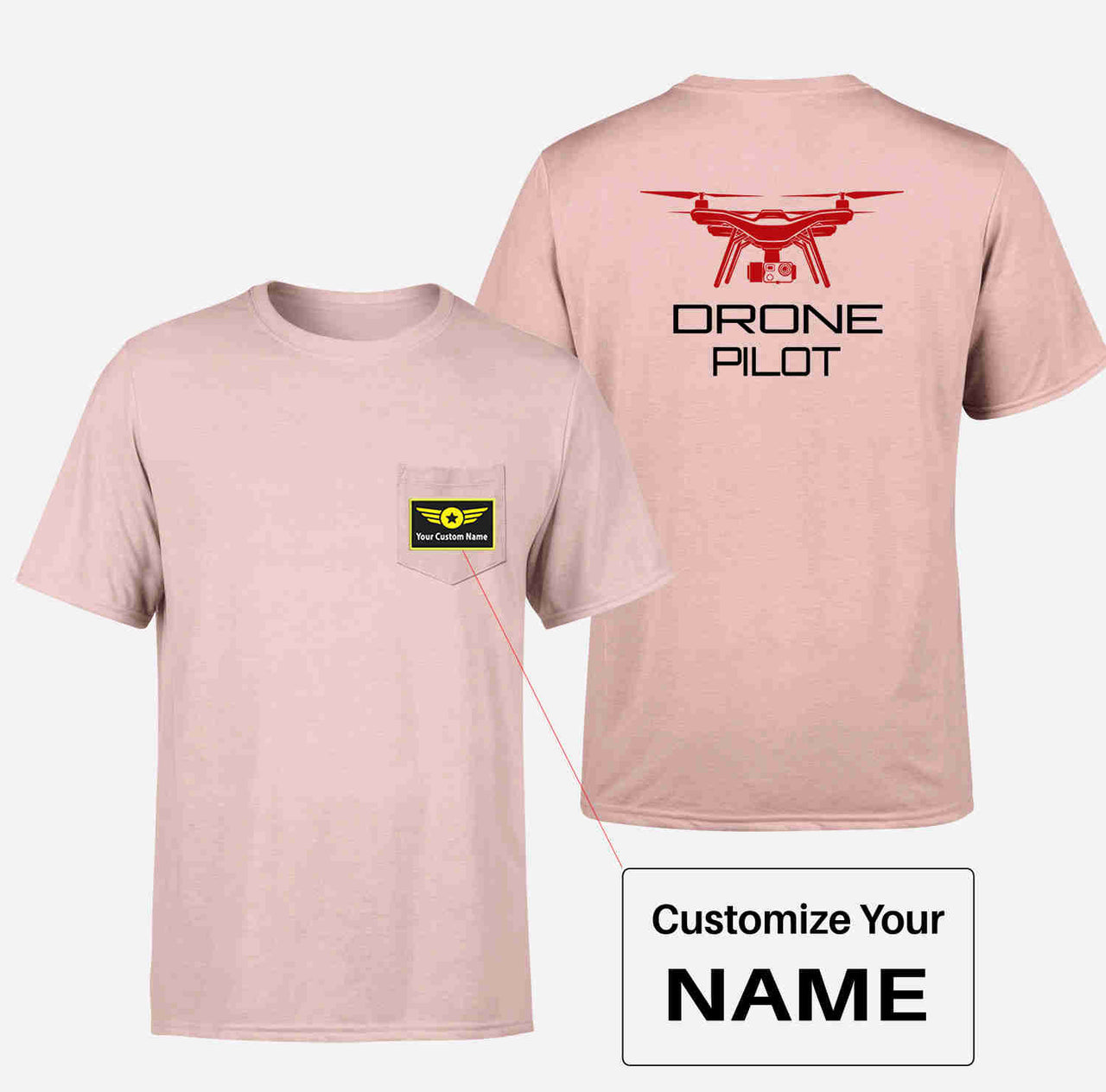 Drone Pilot Designed Pocket T-Shirts