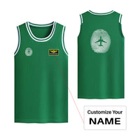 Thumbnail for Aviation Finger Print Designed Basketball Style Sports Tank Tops