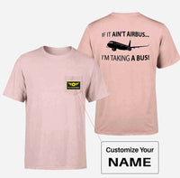 Thumbnail for If It Ain't Airbus I'm Taking A Bus Designed Pocket T-Shirts