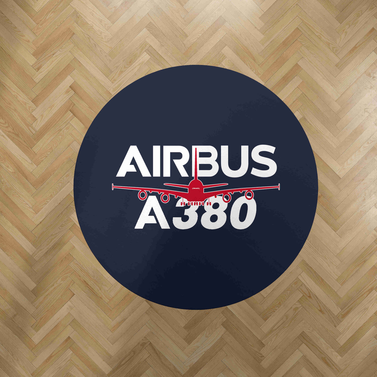 Amazing Airbus A380 Designed Carpet & Floor Mats (Round)