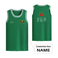 Thumbnail for Aviation Alphabet 3 Designed Basketball Style Sports Tank Tops