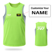 Thumbnail for Boeing 747 & Text Designed Men Sleeveless T-shirt Quick Dry Vests