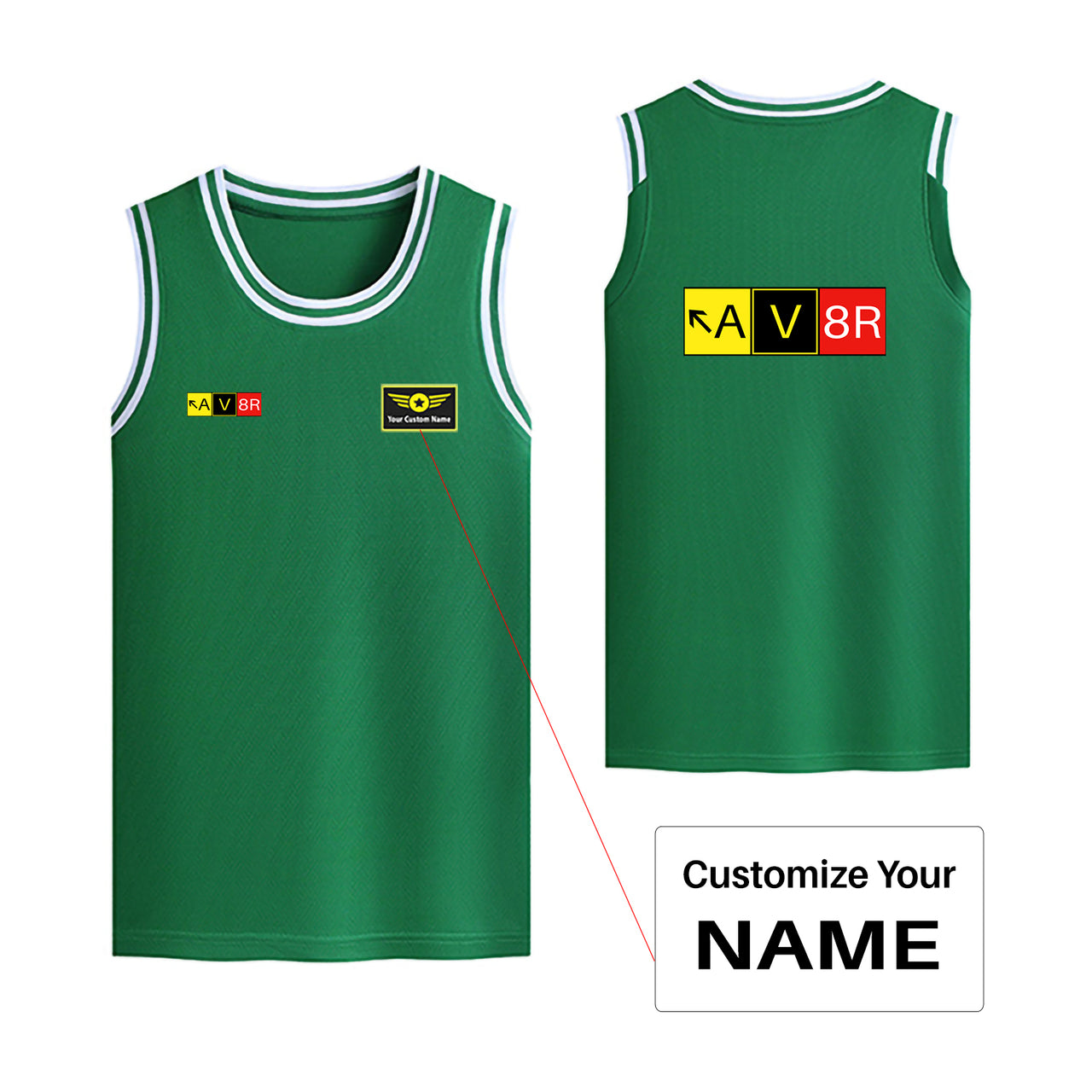 AV8R Designed Basketball Style Sports Tank Tops