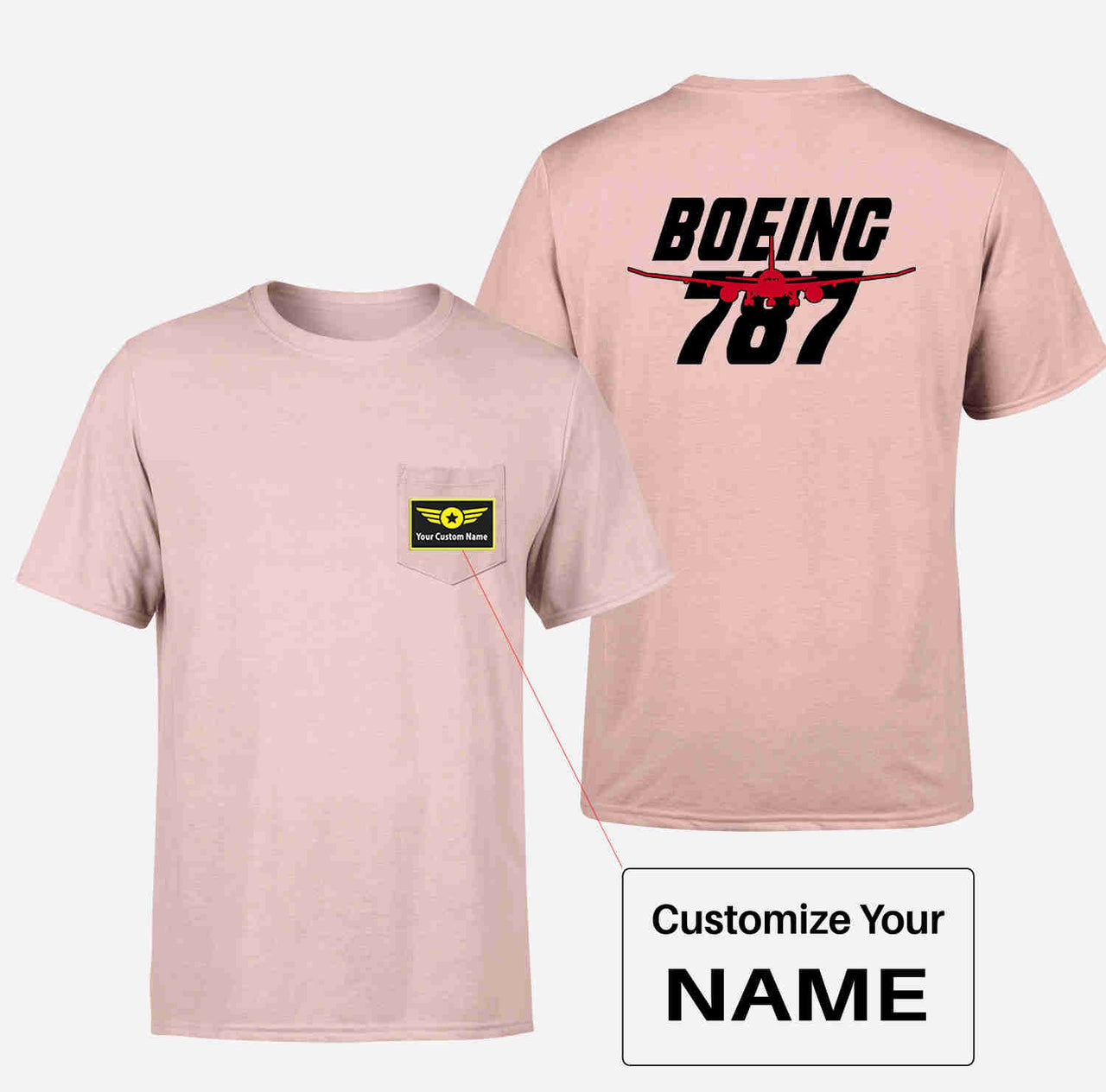 Amazing Boeing 787 Designed Pocket T-Shirts