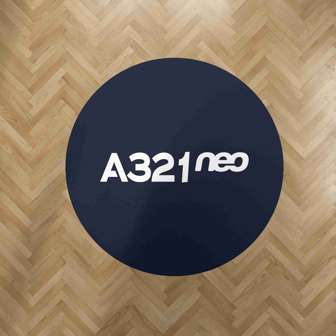 A321neo & Text Designed Carpet & Floor Mats (Round)