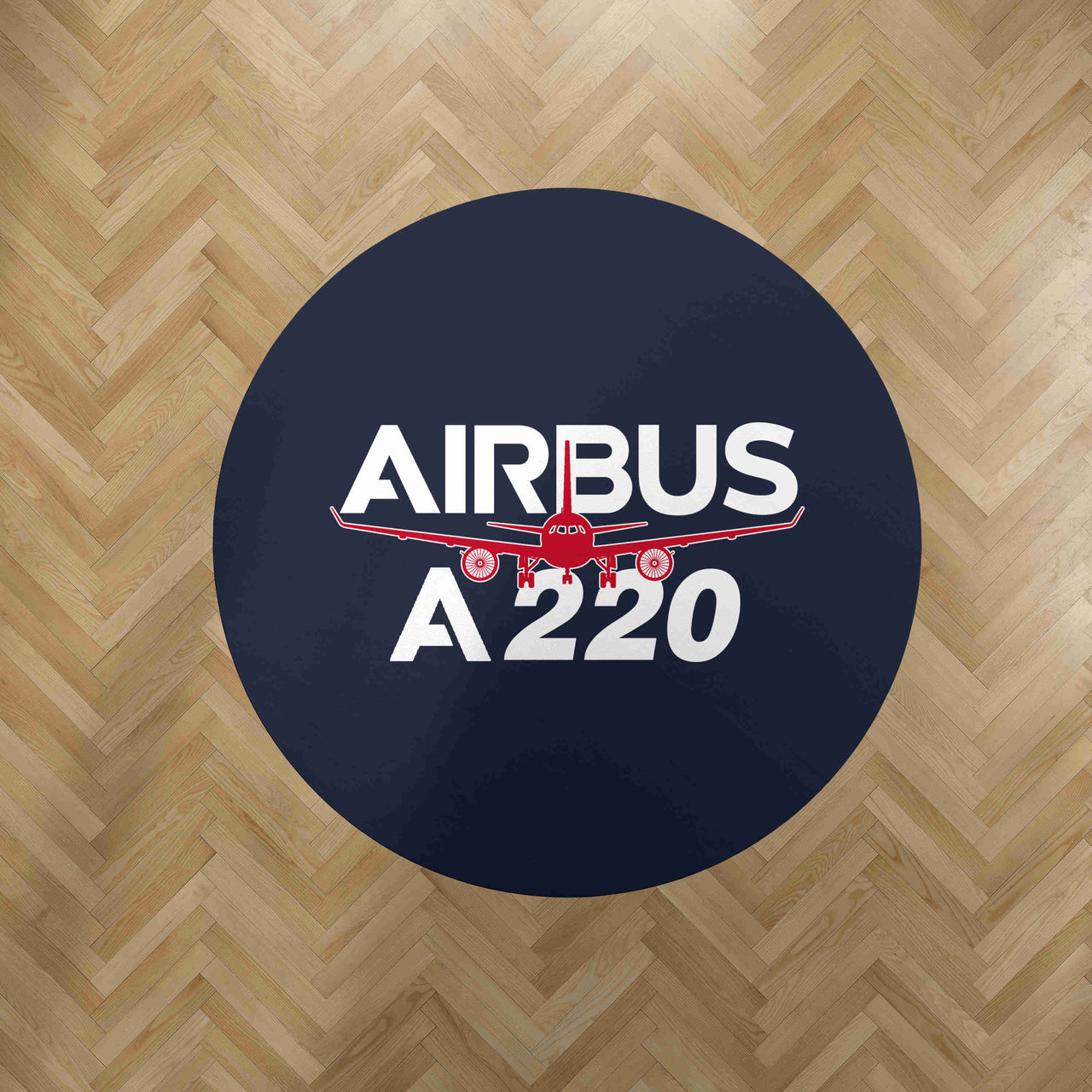 Amazing Airbus A220 Designed Carpet & Floor Mats (Round)