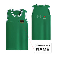 Thumbnail for Aviation Heartbeats Designed Basketball Style Sports Tank Tops