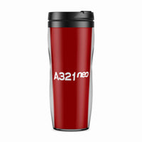 Thumbnail for A321neo & Text Designed Plastic Travel Mugs