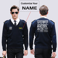 Thumbnail for Student Pilot Label Designed Wool Pilot Sweaters