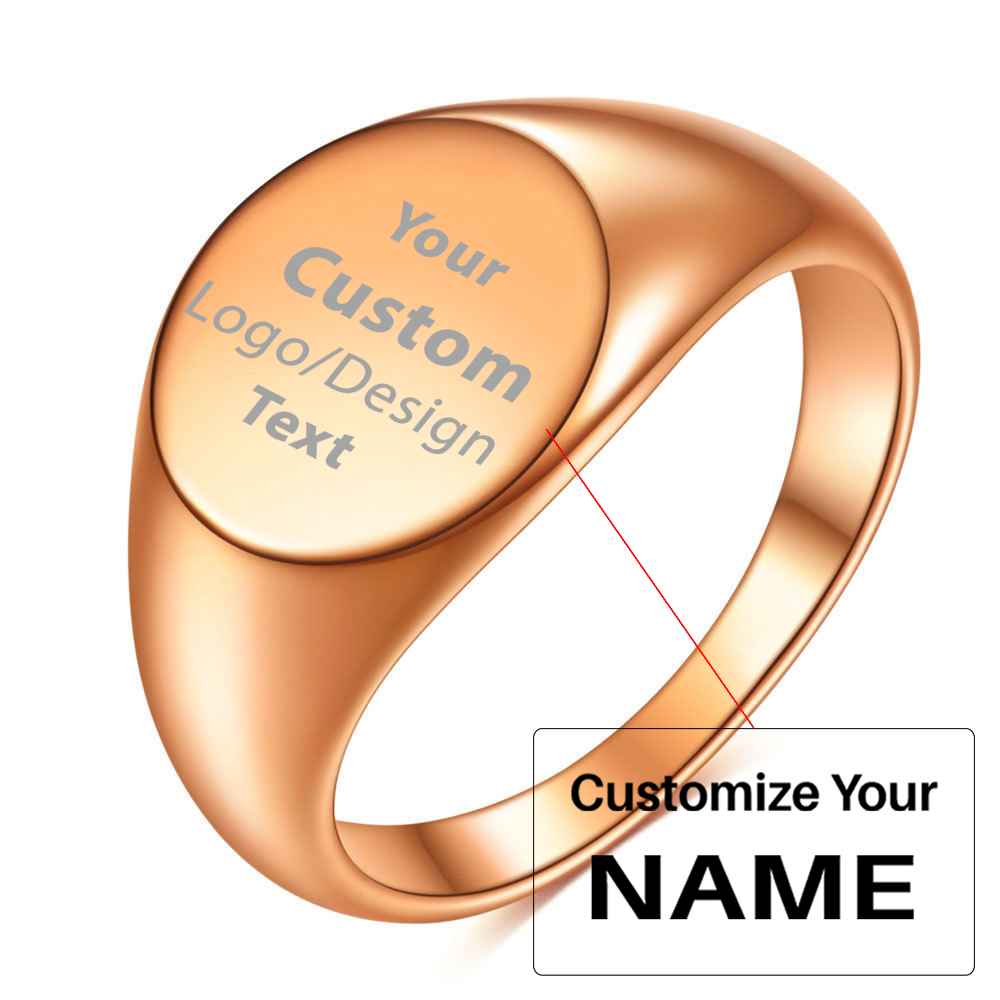 Your Custom Design & Image & Logo & Text Design  12MM Stainless Steel Smooth Ring (1)