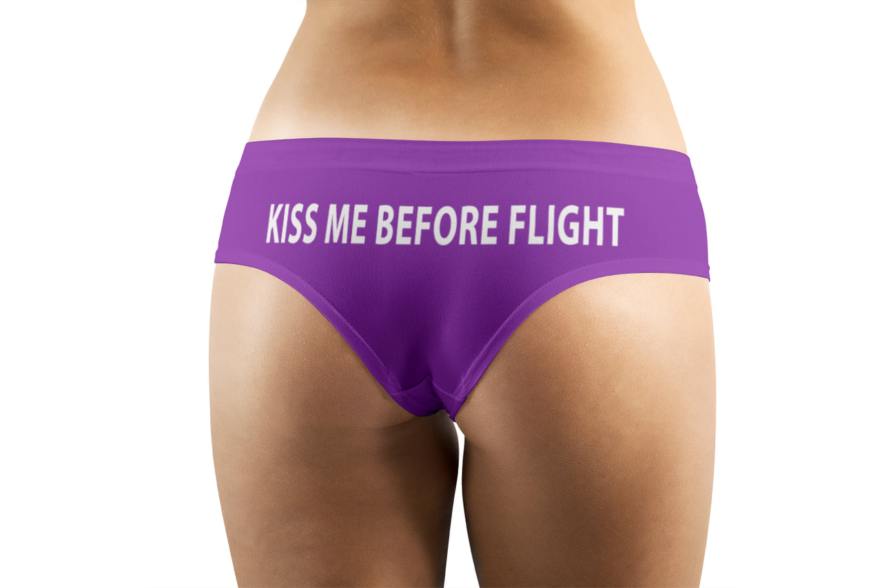 KISS ME BEFORE FLIGHT Designed Women Panties & Shorts