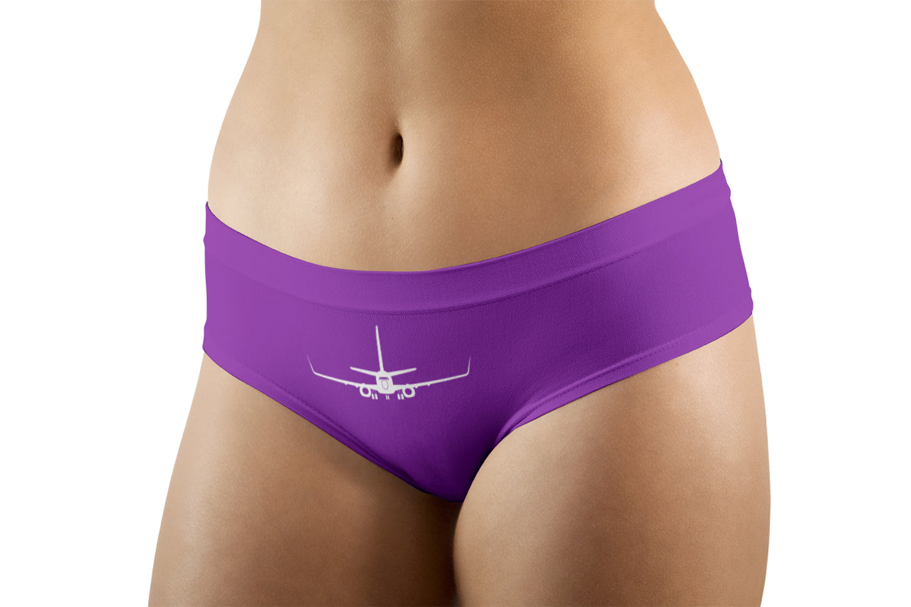 Boeing 737-800NG Silhouette Designed Women Panties & Shorts