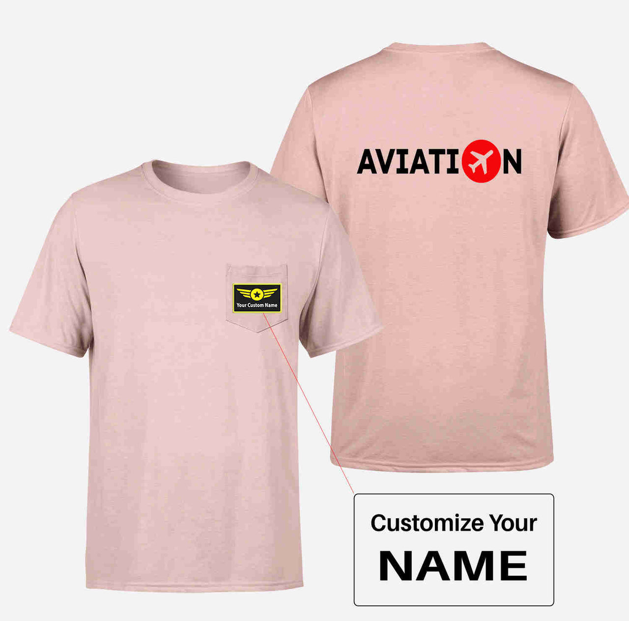 Aviation Designed Pocket T-Shirts