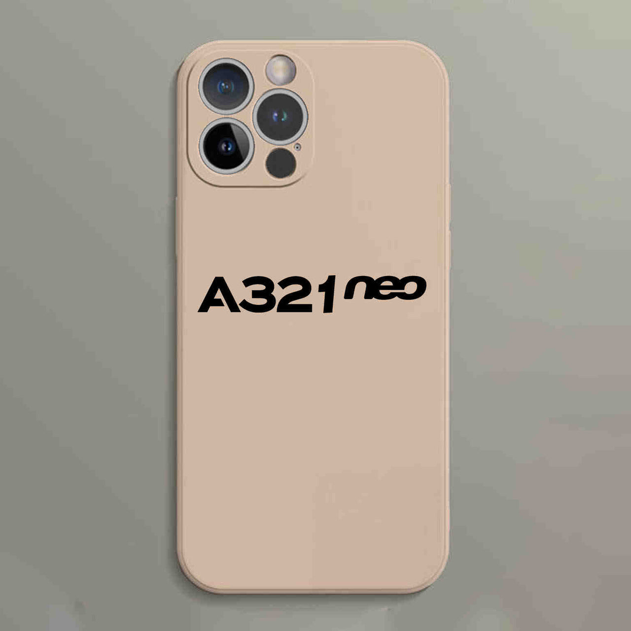 A321neo & Text Designed Soft Silicone iPhone Cases