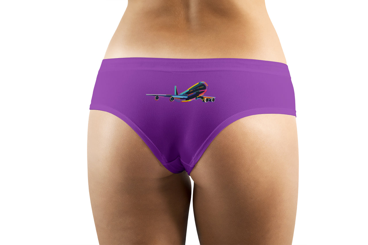 Multicolor Airplane Designed Women Panties & Shorts