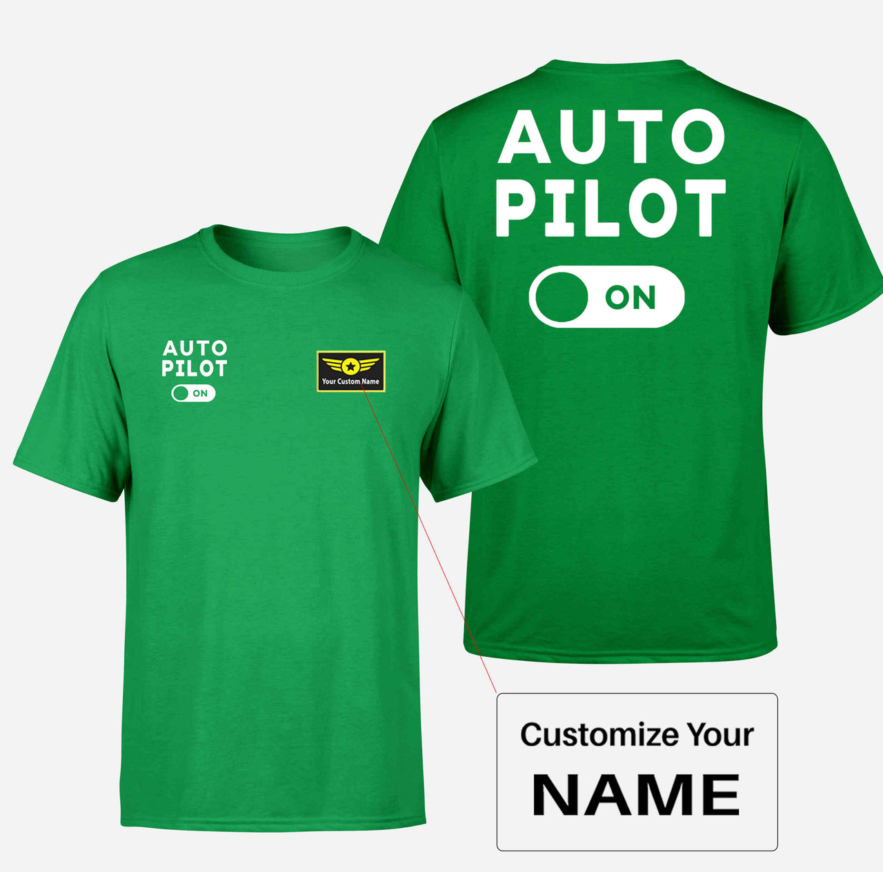 Auto Pilot ON Double-Side T-Shirts