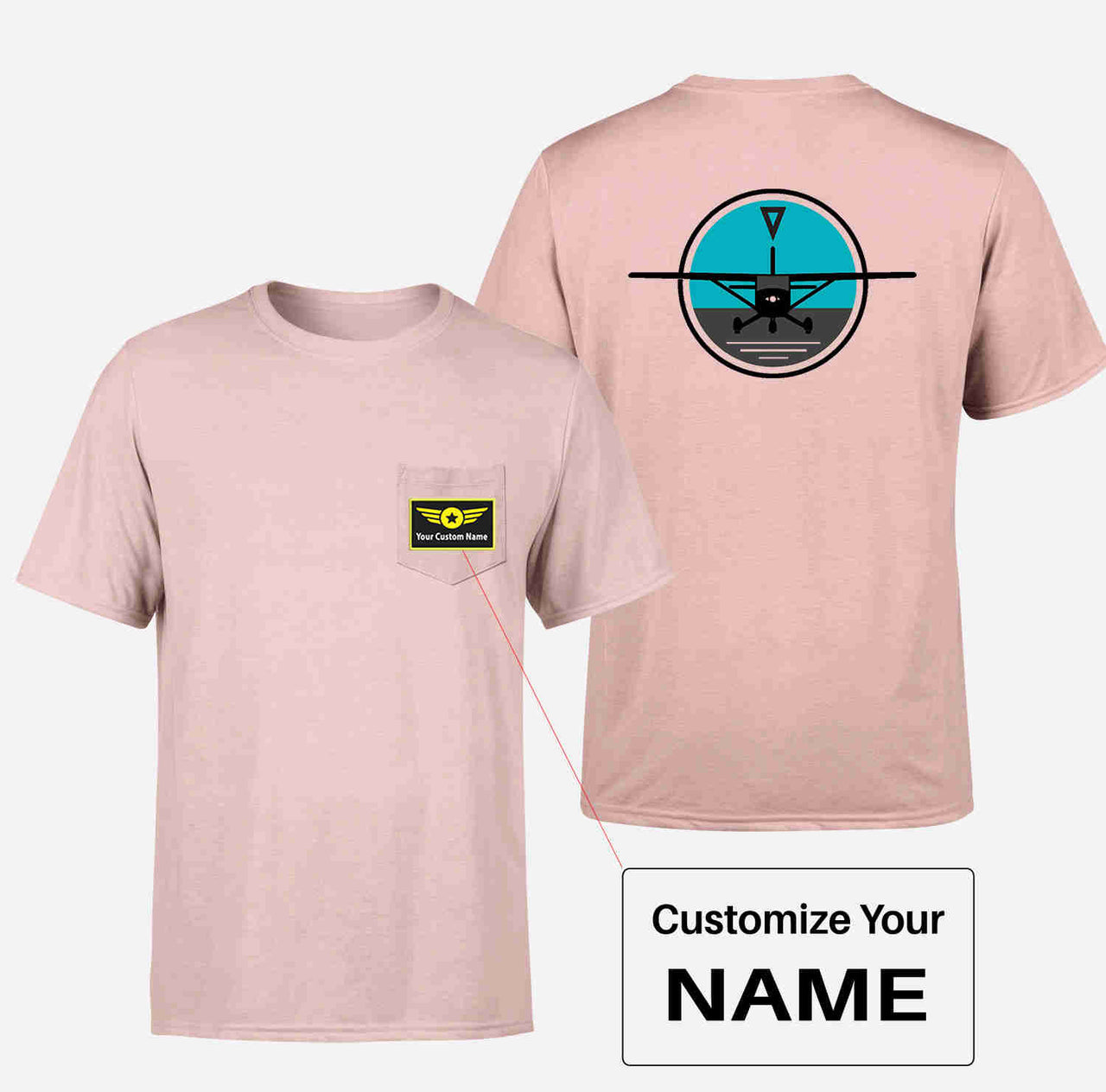 Cessna & Gyro Designed Pocket T-Shirts