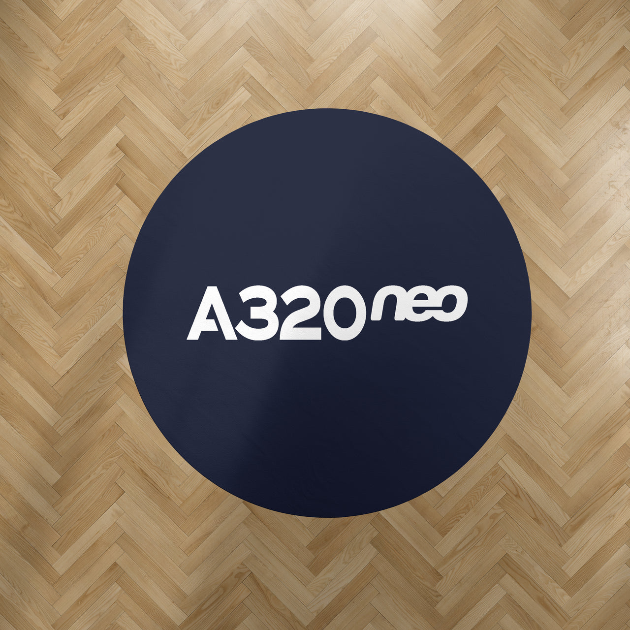 A320neo & Text Designed Carpet & Floor Mats (Round)