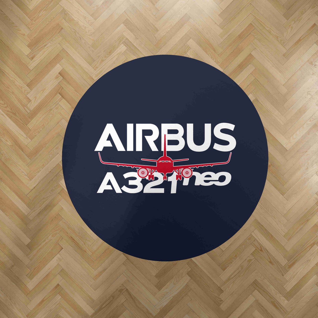 Amazing Airbus A321neo Designed Carpet & Floor Mats (Round)