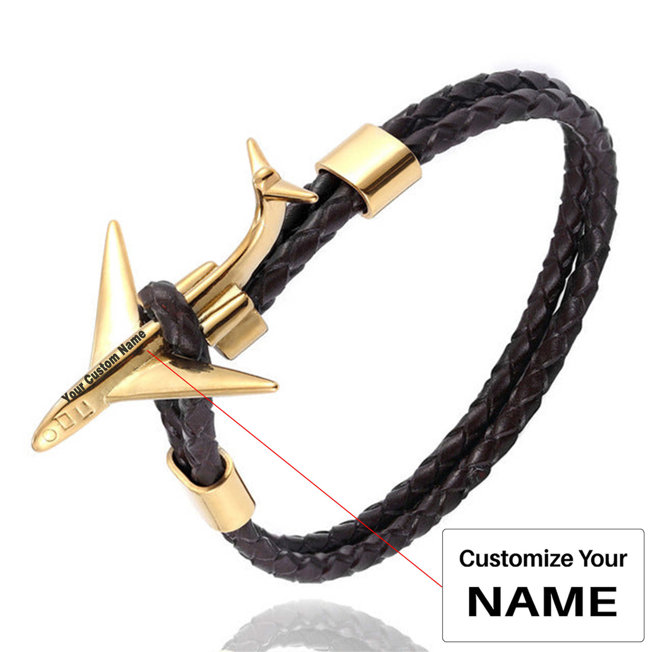 Super Cool Airplane Designed Leather Bracelets