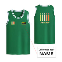 Thumbnail for Colourful Cabin Crew Designed Basketball Style Sports Tank Tops