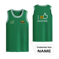 Thumbnail for I Like Aviation Designed Basketball Style Sports Tank Tops