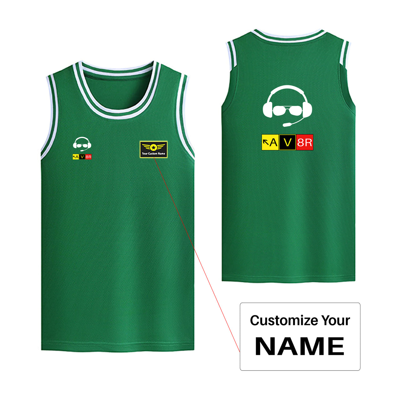 AV8R 2 Designed Basketball Style Sports Tank Tops