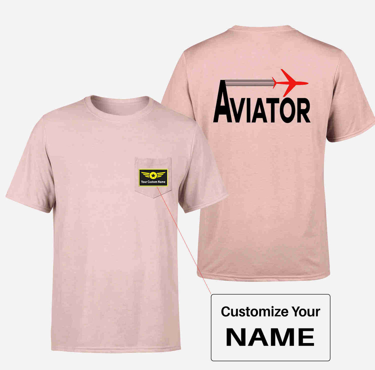 Aviator Designed Pocket T-Shirts