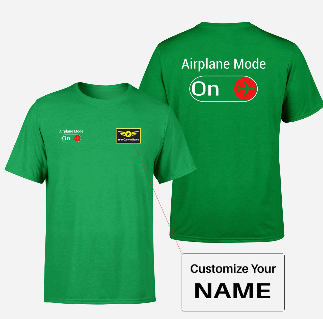 Airplane Mode On Double-Side T-Shirts