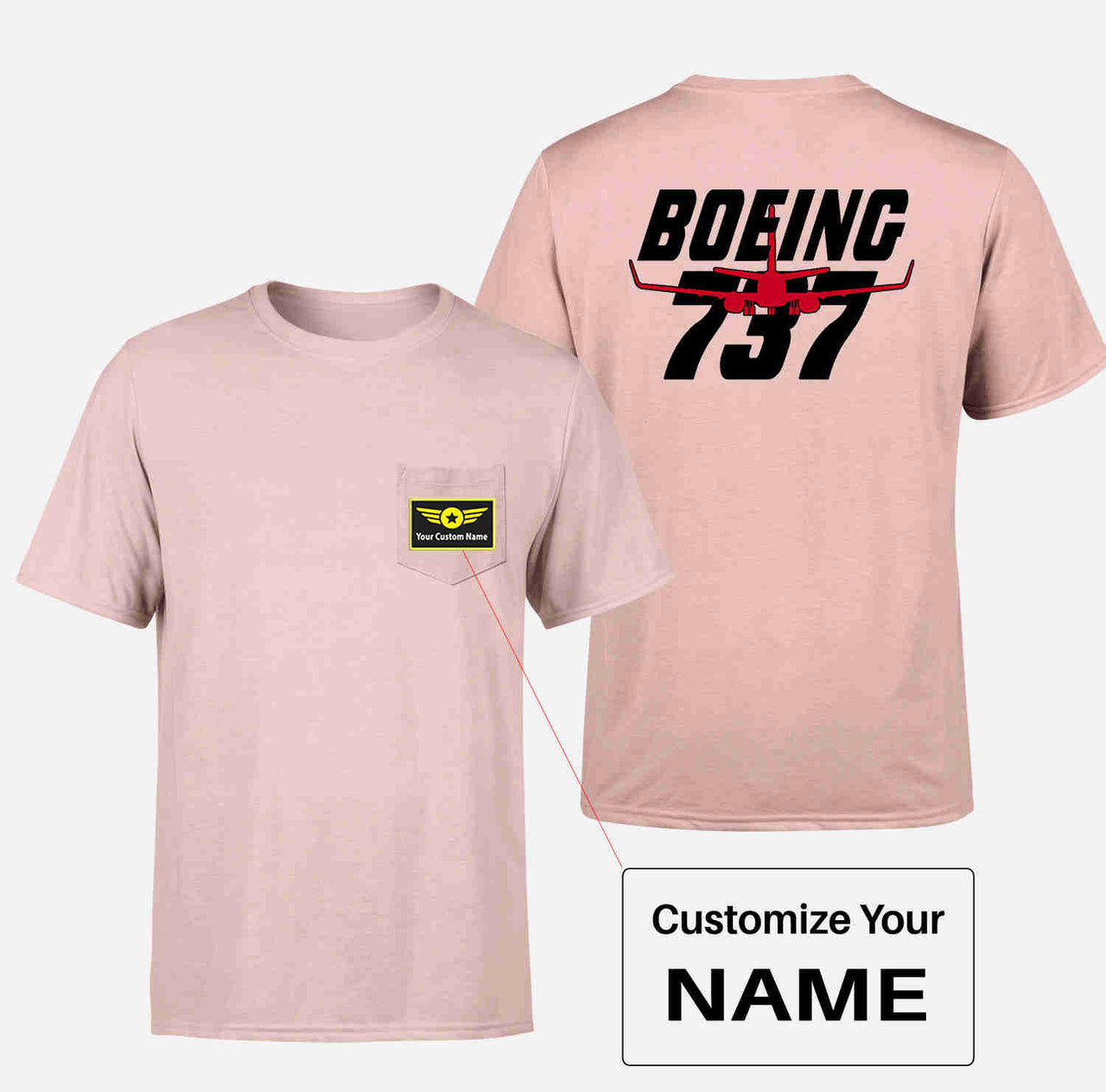 Amazing Boeing 737 Designed Pocket T-Shirts