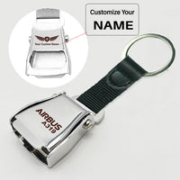 Thumbnail for Airbus A319 & Text Designed Airplane Seat Belt Key Chains