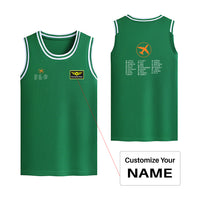 Thumbnail for Aviation Alphabet 2 Designed Basketball Style Sports Tank Tops