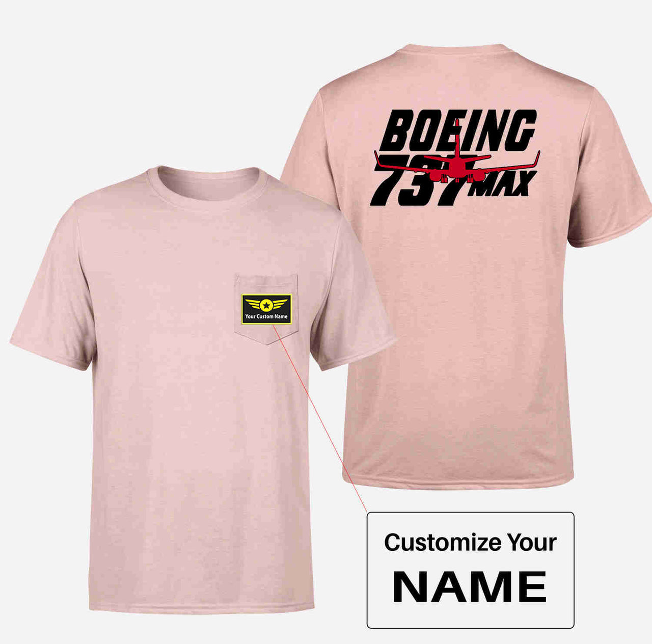 Amazing 737 Max Designed Pocket T-Shirts