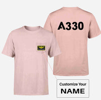 Thumbnail for A330 Flat Text Designed Pocket T-Shirts