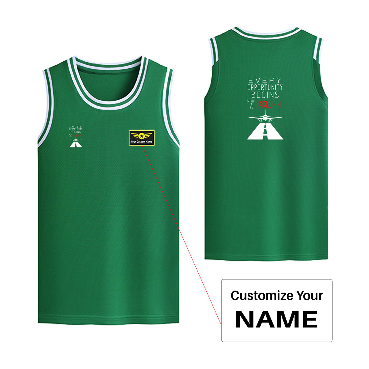 Every Opportunity Designed Basketball Style Sports Tank Tops