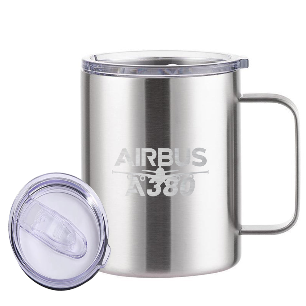 Amazing Airbus A380 Designed Stainless Steel Laser Engraved Mugs