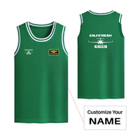 Thumbnail for Gulfstream G650 & Plane Designed Basketball Style Sports Tank Tops