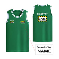 Thumbnail for Blood Type AVGAS Designed Basketball Style Sports Tank Tops