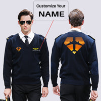 Thumbnail for Supermen of The Skies (Sunset) Designed Wool Pilot Sweaters