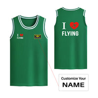 Thumbnail for I Love Flying Designed Basketball Style Sports Tank Tops