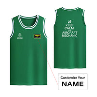 Thumbnail for Aircraft Mechanic Designed Basketball Style Sports Tank Tops