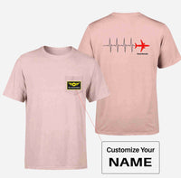 Thumbnail for Aviation Heartbeats Designed Pocket T-Shirts