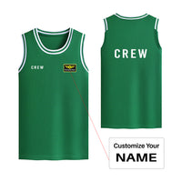 Thumbnail for CREW & Text Designed Basketball Style Sports Tank Tops