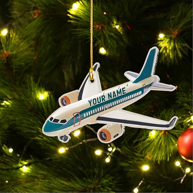 Personalized Airplane Ornaments for Christmas Tree