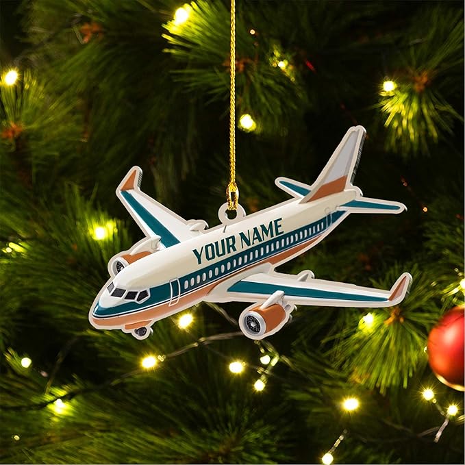 Personalized Airplane Ornaments for Christmas Tree